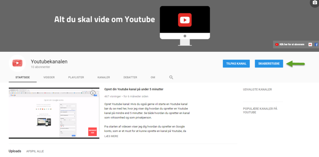 YouTube Skaberstudie